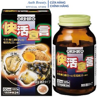 Viên uống Orihiro Vitality 180 viên Bổ sung Hàu Nhật Tươi Tỏi Nghệ Orihiro