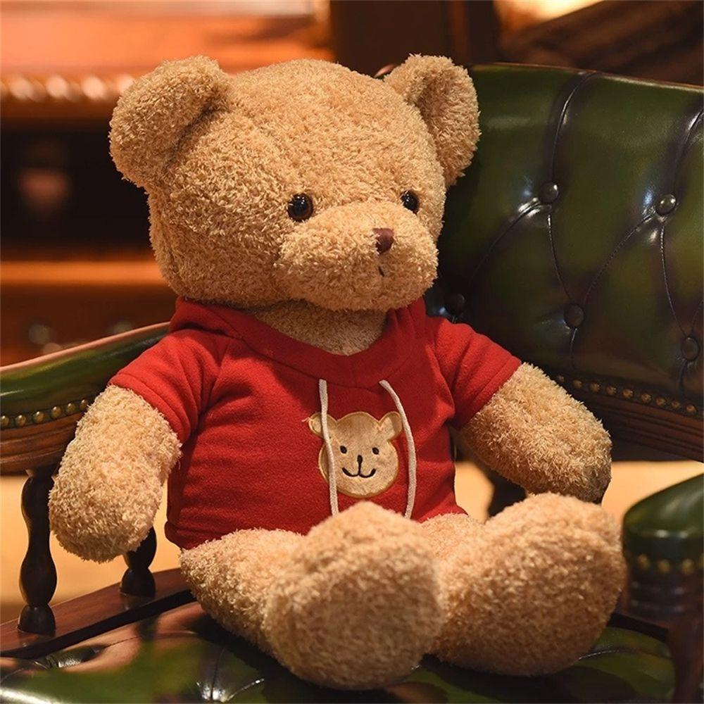 DARNELL Đồ chơi nhồi bông Hình Gấu Mặc Áo Sweater Nhiều Màu Mềm Mại Dễ Thương