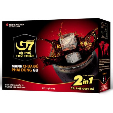 Sản phẩm Cà Phê G7 2in1 Hộp 15 gói ( Đen đá)