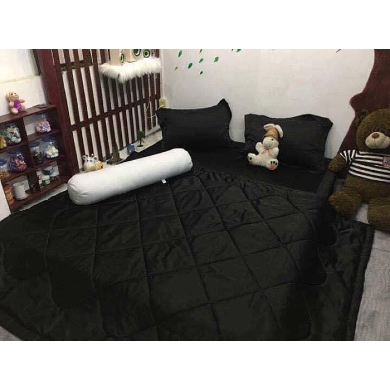 TRỌN BỘ PHI LỤA BÓNG HÀNG ĐẸP MÀU ĐEN