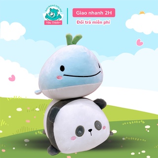 Gấu Bông Thú Nằm Baby - Thú Bông Gấu Trúc Nằm, Cá Heo Dễ Thương Cao Cấp Gấu Bông Online