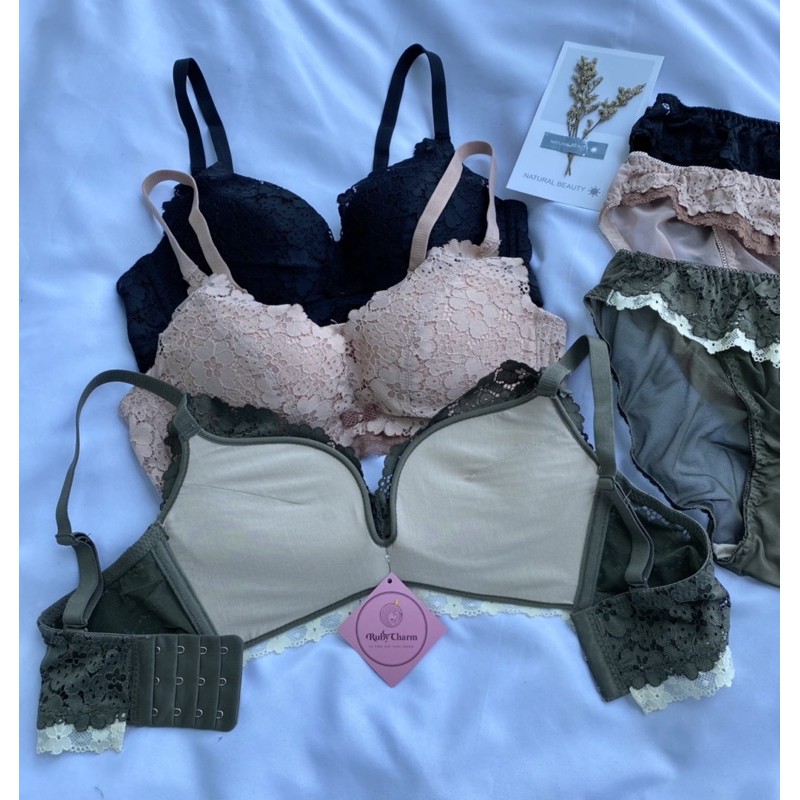 Áo lót fussy flower -có kèm quần - RUBYCHARM-BG-693577-2880 | BigBuy360 - bigbuy360.vn