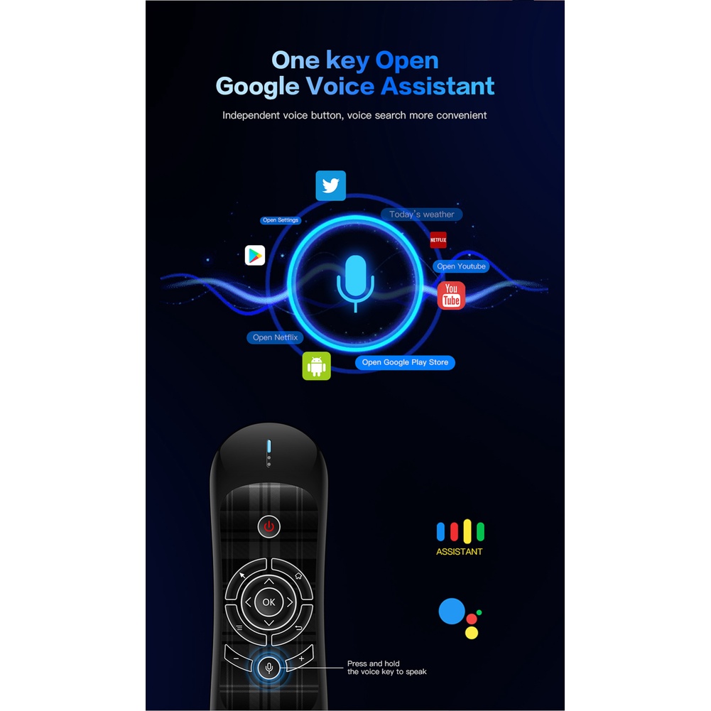 Wechip Chuột Bay Không Dây R2 2.4G Điều Khiển Học Tập Từ Xa Okase