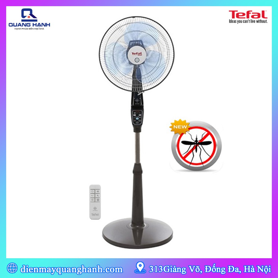 Quạt đứng Tefal VF3650 55W có ngăn đựng tinh dầu đuổi muỗi Hàng chính hãng