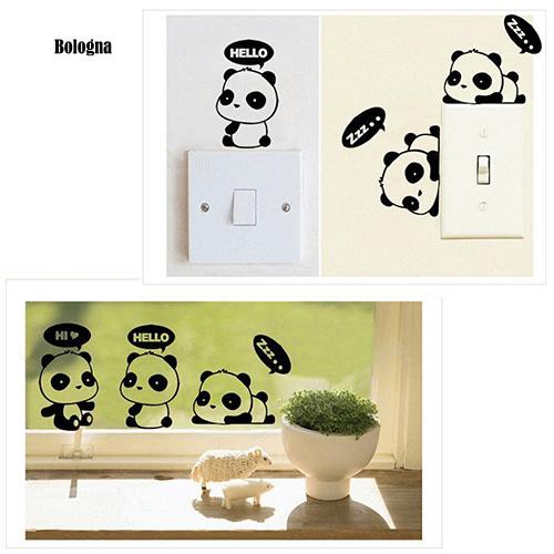 Miếng dán trang trí công tắc hình gấu trúc dễ thương | BigBuy360 - bigbuy360.vn