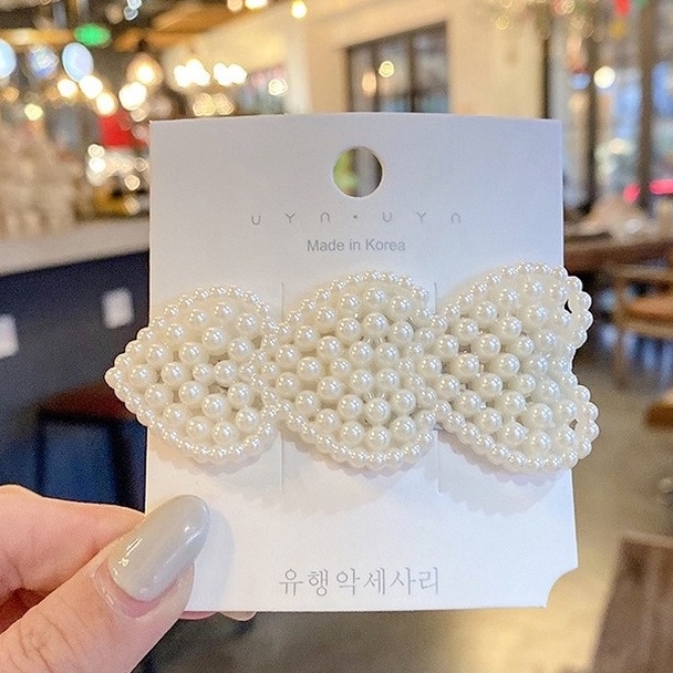 Kẹp TóC HìNh Nơ ĐíNh NgọC Trai Giả Dễ Thương Cho Nữ