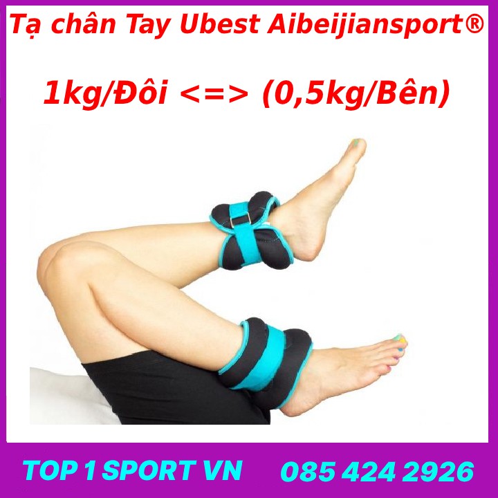 Tạ chân tay 1KG/Đôi đeo cổ chân cổ tay Ubest Aibeijiansport® phiên bản 3.0 - Êm hơn, ưu việt hơn, gọn hơn, dùng cho yoga