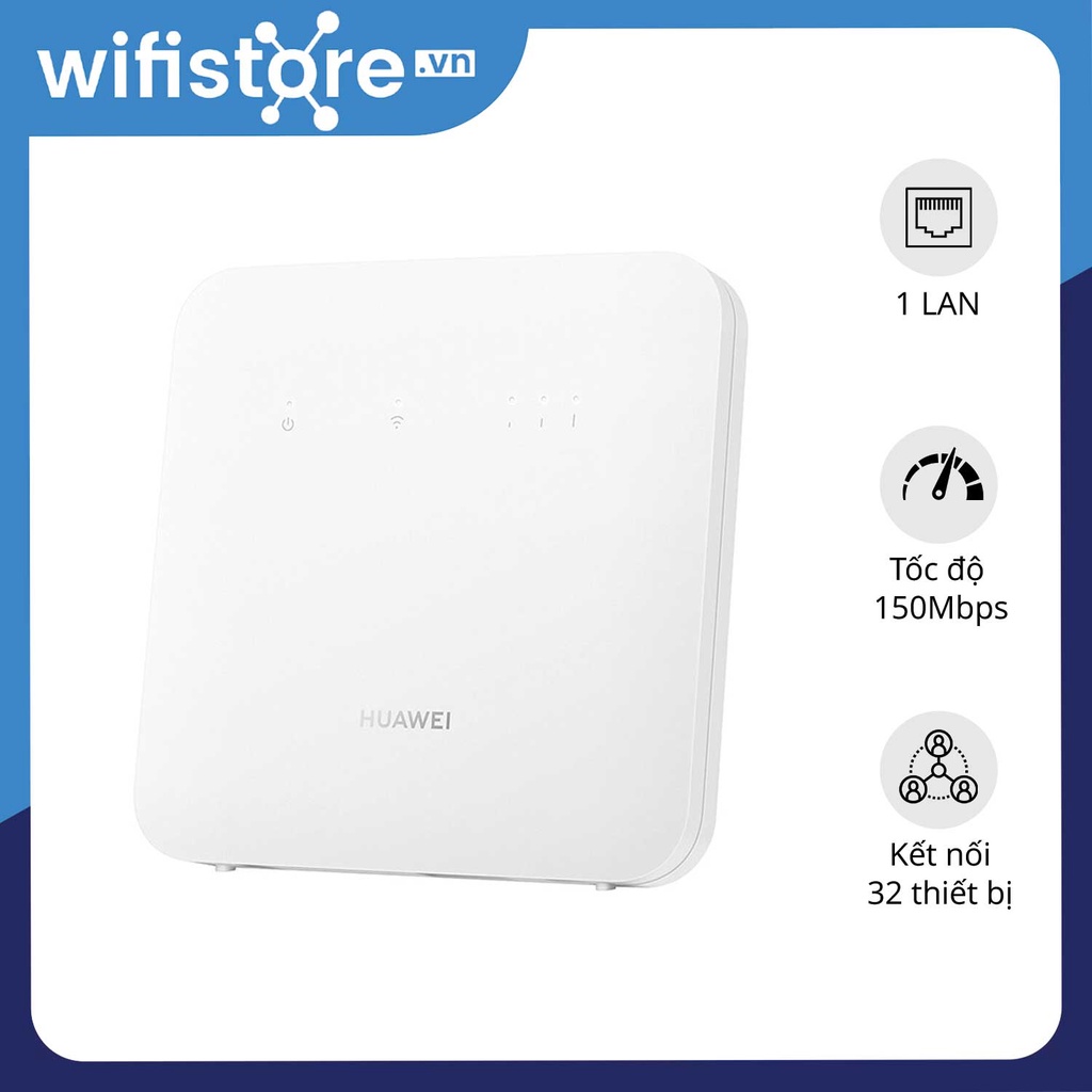 Bộ phát Wi-Fi 4G Huawei B312 cực khỏe, ăng-ten gắn ngoài, kết nối đồng thời 32 thiết bị