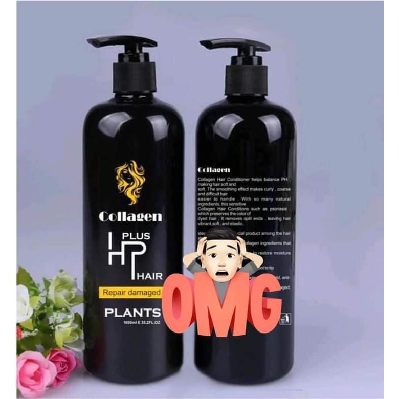 [ CHÍNH HÃNG ] Collagen Men Sống Hấp Phục Hồi Tóc yếu Tóc Nát , Khử Kiềm, Làm Hóa Chất Uốn Nhuộm Và màu Chai 1000ml