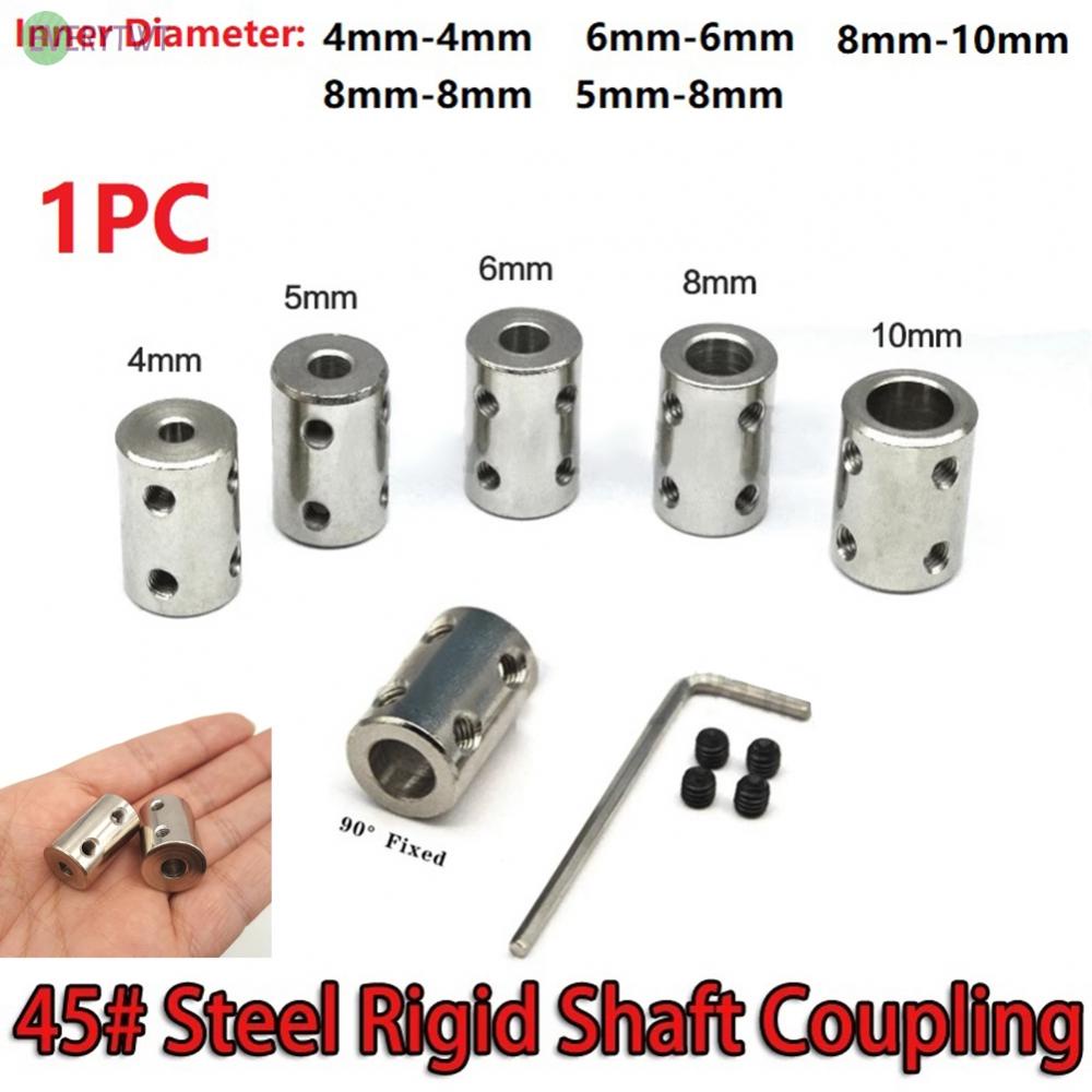 1set 4mm/5mm/6mm/8mm/10mm Rigid Shaft Coupling Motor Connector Sleeve #45 Steel Tools & Workshop Equipment