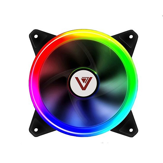 Fan Case V202B LED RGB (12cm) Gắn Trực tiếp lên Nguồn Tự Chuyển màu RGB