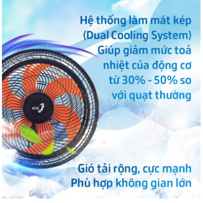 Quạt sàn Asia TURBO 6 cánh -  FREE SHIP  bán công nghiệp - ASSTB1601-DV0