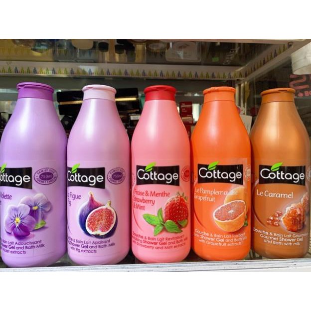 Sữa tắm, Sữa tắm Pháp, hàng chính hãng Cottage, hương thơm tự nhiên, làm ẩm da, làm mềm da, 13 mùi hương, lọ 750ml | BigBuy360 - bigbuy360.vn