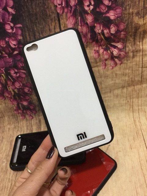 Ốp xiaomi redmi 5A giả kính cường lực viền dẻo