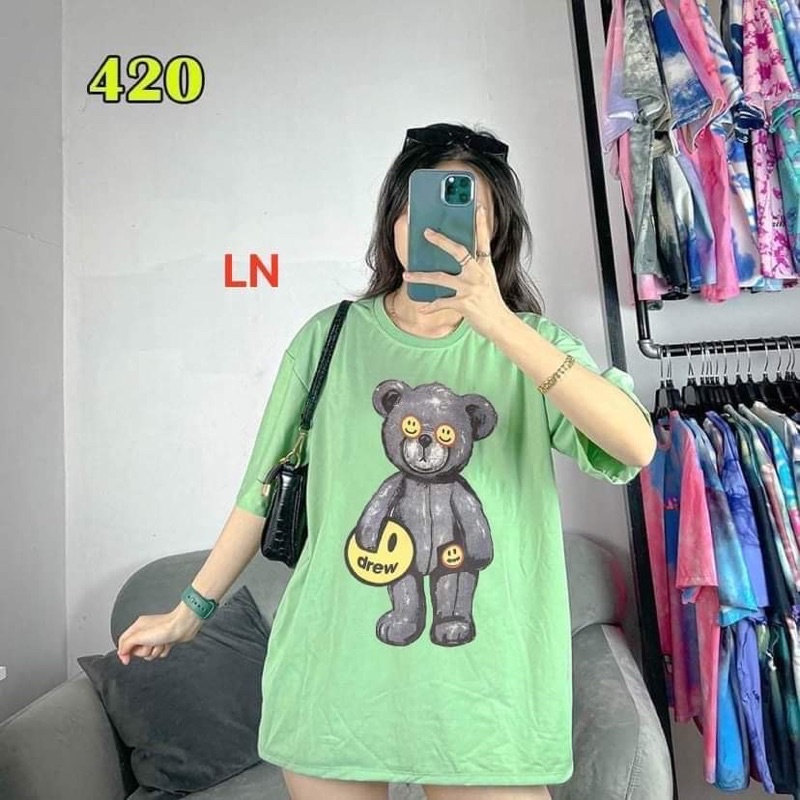 Áo phông gấu cầm bóng DREW LN11