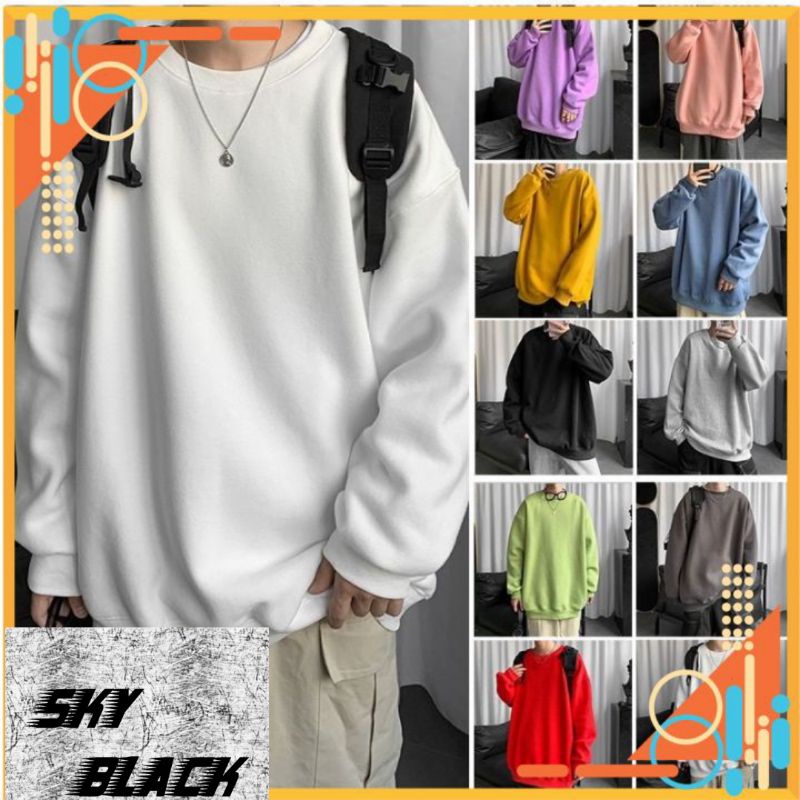 ÁO SWEATER TRƠN UNISEX  FORM RỘNG NAM NỮ SIÊU HOT TREND