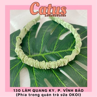 CÀI TÓC VẢI NHÚN MÀU TRƠN