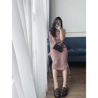 VÁY SUÔNG CỔ BẺ DẬP LI CHO NỮ