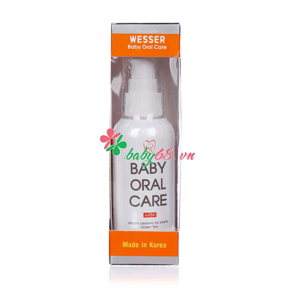 Nước rơ lưỡi, vệ sinh răng miệng Wesser cho bé (baby Oral Care) - 80g