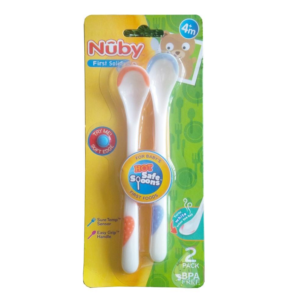 Set 2 thìa Nuby cán dài báo nhiệt-5247