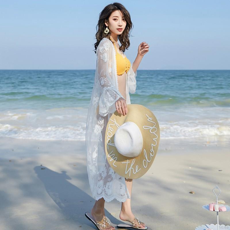 [Lisa]Fashion New Holiday Style Trumpet Sleeves Lace Long Sunscreen Cardigan | BigBuy360 - bigbuy360.vn