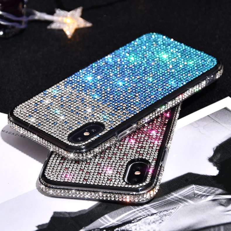Vỏ Bao Da Điện Thoại tpu Mềm Đính Đá Lấp Lánh Cho samsung galaxy s23 s22 ultra s20 s21 note10 20 Ốp