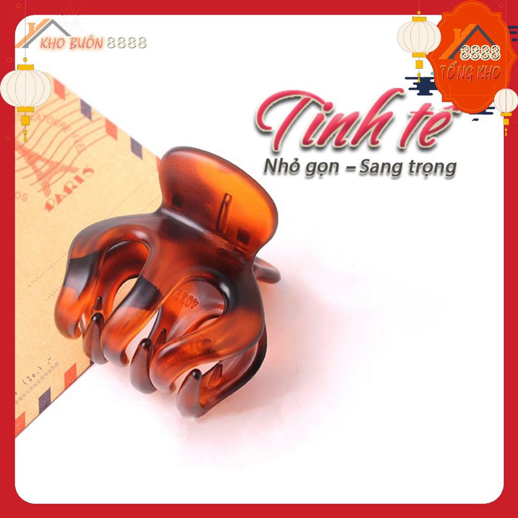 Kẹp tóc 👒SALE👒 càng cua hàn quốc 6 răng ngoạm thái lan và sang trọng có mầu hổ phách dáng bầu thời trang KTOC