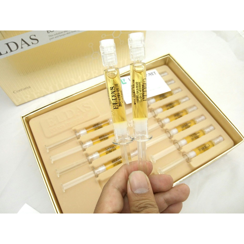Hộp 30 Ống Tế Bào Gốc Tái Tạo Căng Mịn Da Eldas Eg Tox Program Coreana