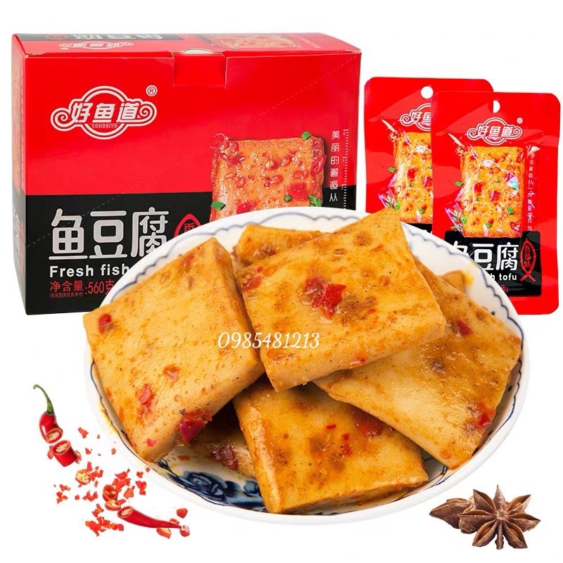 1 HỘP 20 GÓI ĐẬU HŨ CHẢ CÁ TẨM VỊ ĂN LIỀN (gói 25gr)