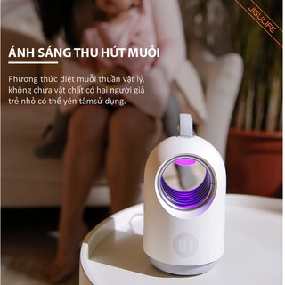 Máy bắt muỗi và diệt côn trùng thông minh Jisulife D01 thế hệ mới 2020, đèn bắt muỗi hiệu quả, an toàn sức khỏe