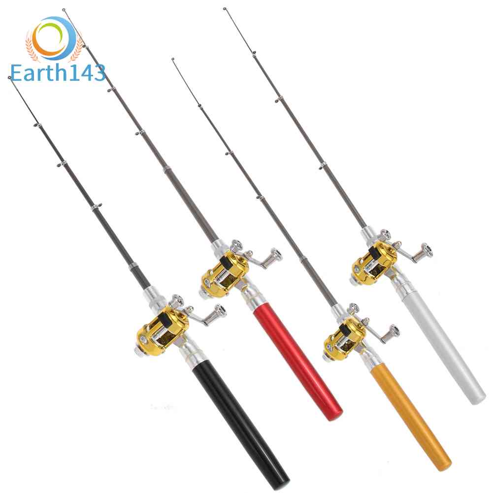 Cần Câu Cá Mini Bỏ Túi Hình Cây Bút Bằng Hợp Kim Nhôm