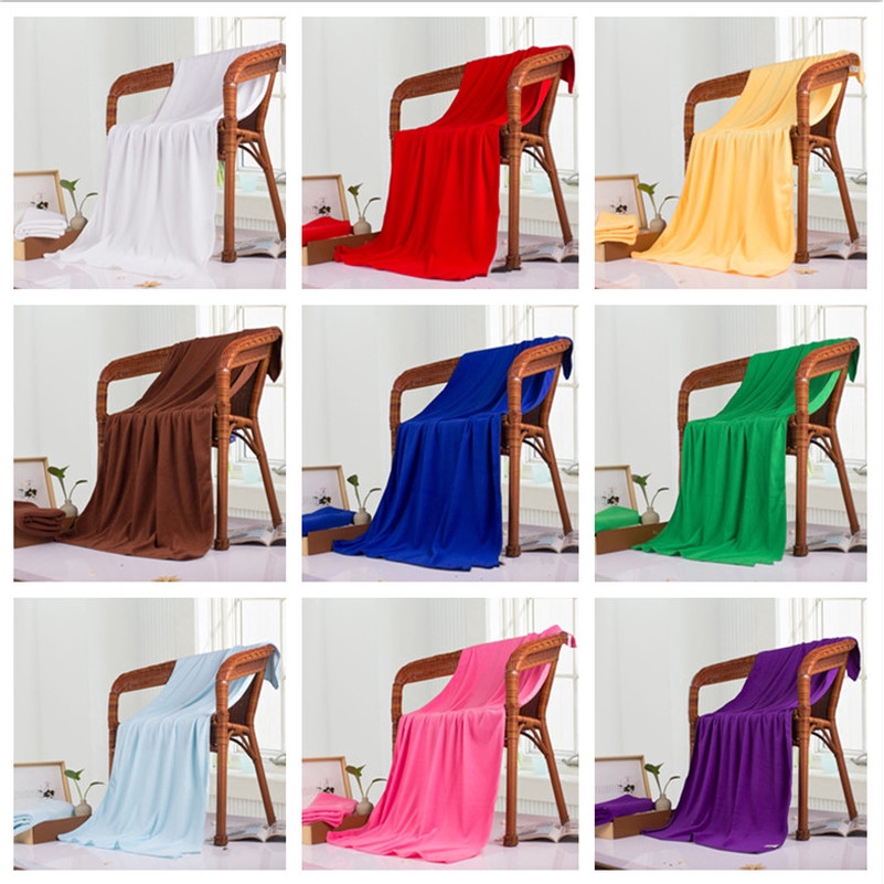 Khăn lau đi tắm nhanh khô màu trơn cho trẻ/ người lớn 9 màu sắc lựa chọn