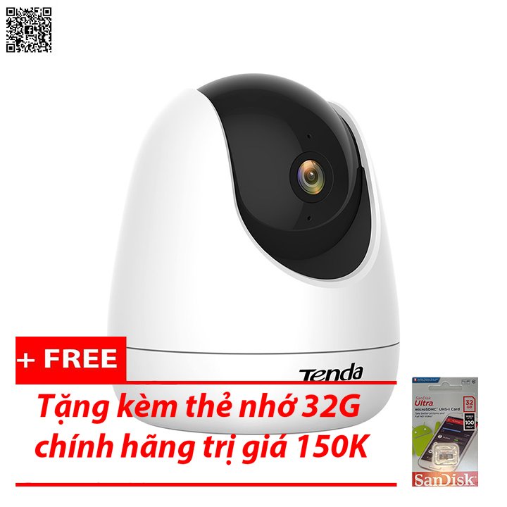 Camera IP Wifi Tenda CP3 Full HD 1080P xoay 360° chính hãng cao cấp kèm thẻ 32g,64g