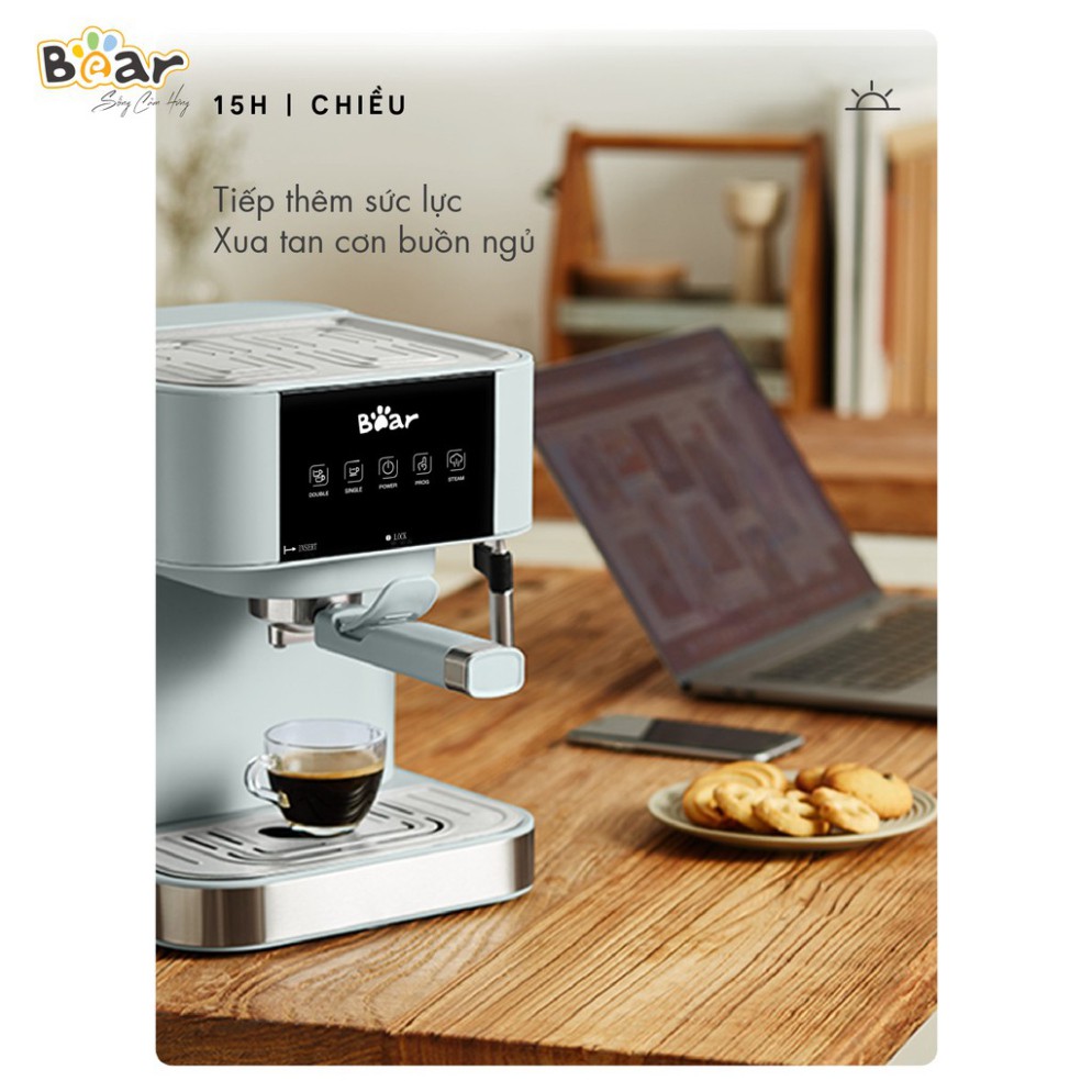 Máy Pha Cà Phê Mini Bear KFJ-B15V1 Cafe, Espresso, Tự Động Tạo Bọt Sữa Bear Bản Quốc Tế