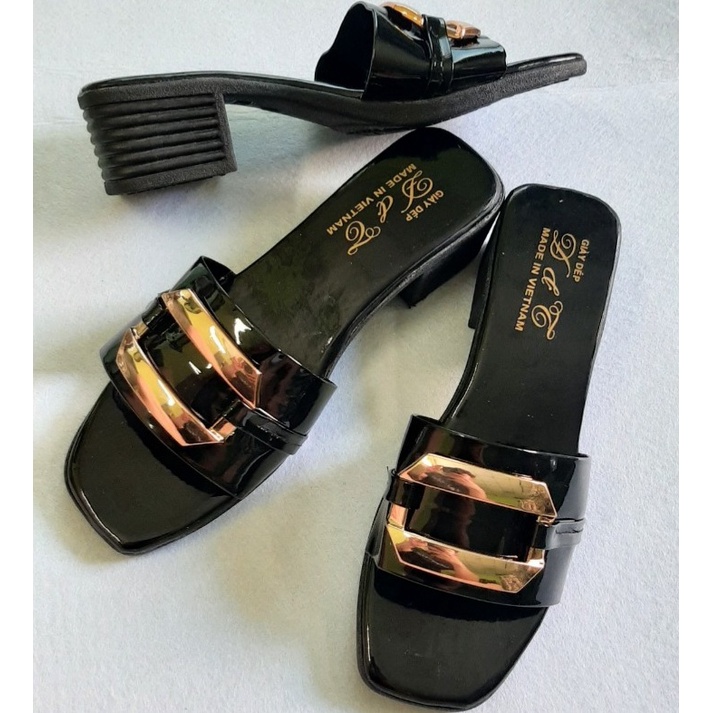 Dép nữ cao gót trung niên cho mẹ 5 phân đẹp Đ&T M4