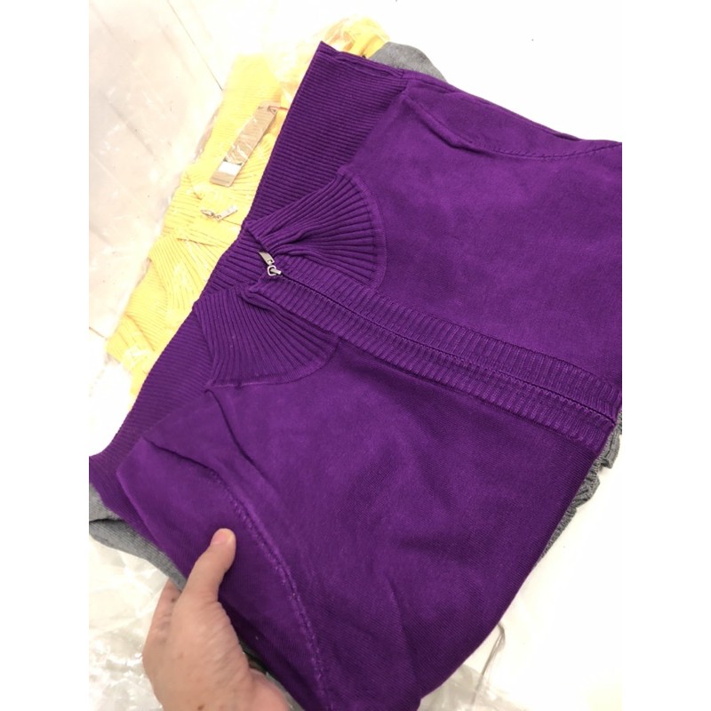 Áo khoác thun len trung niên hàng QC dây kéo | BigBuy360 - bigbuy360.vn