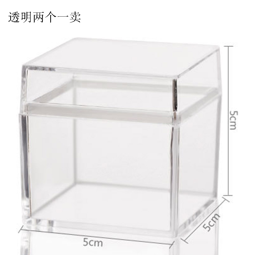 Set 2 hộp nhựa trong suốt dùng đựng kẹo có nắp đậy tiện dụng