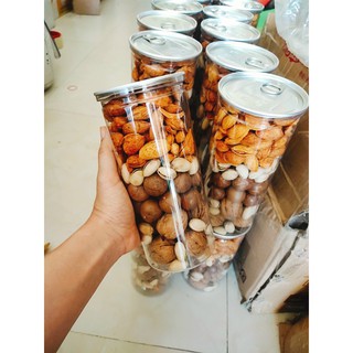 hũ Mix hạt dinh dưỡng cho bà bầu macca óc chó hạnh nhân bồ đào đồ ăn vặt ngon
