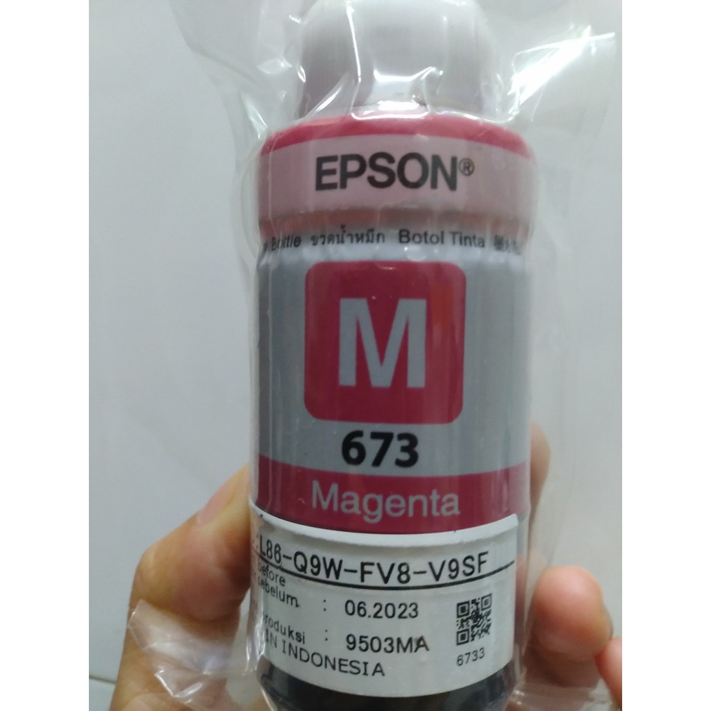 Mực Epson 673 màu đỏ dành cho máy Epson L805 / L850 / L1800 / L810 / L800-Màu đỏ (Magenta)