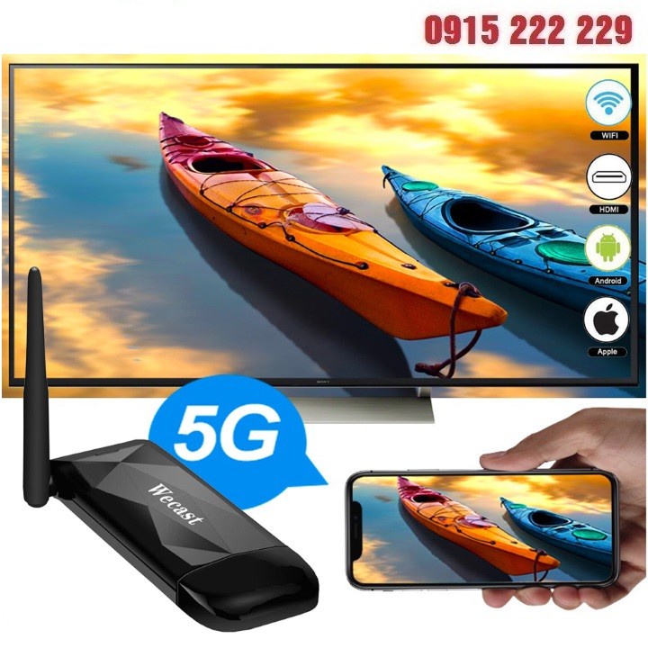 Wecast E3 Kết nối HDMI không dây từ Mobile, Tablet, Laptop ra Tivi