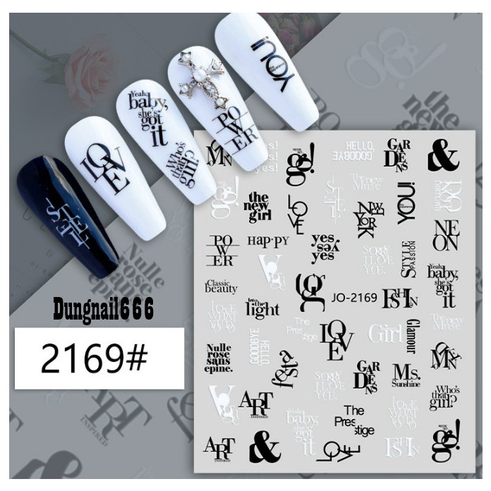 sticker trang tri nail mã jo2169