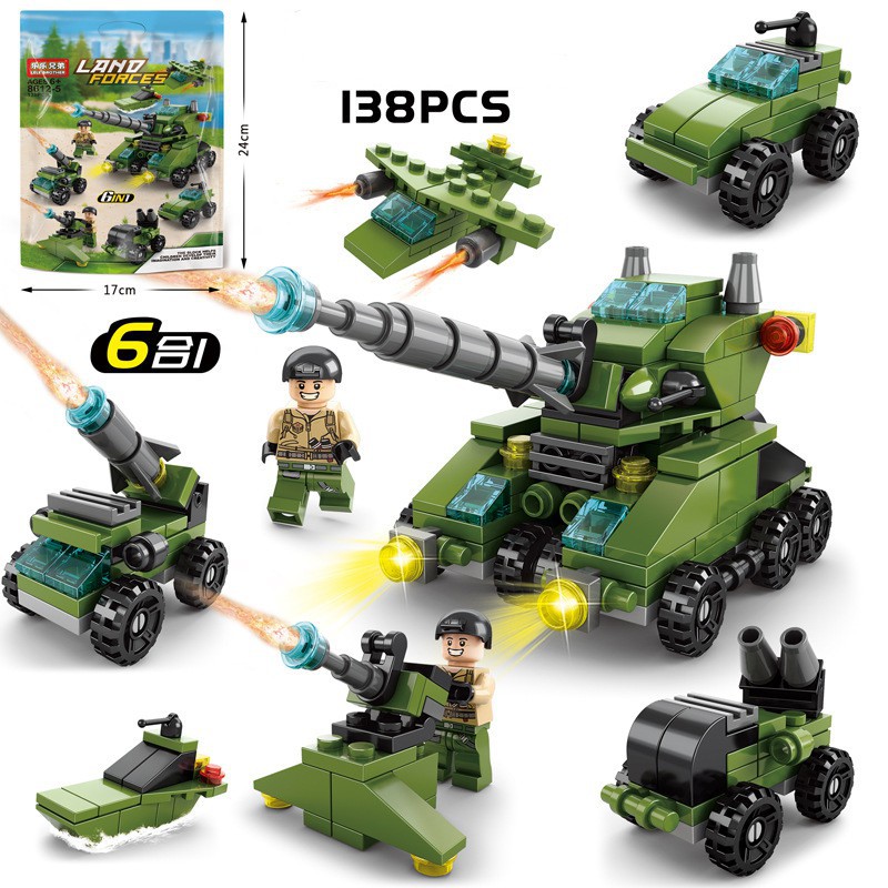 Đồ chơi xếp hình,lắp ráp lego 8612-5 ghép hình cho bé- Biệt độ lính đánh bộ