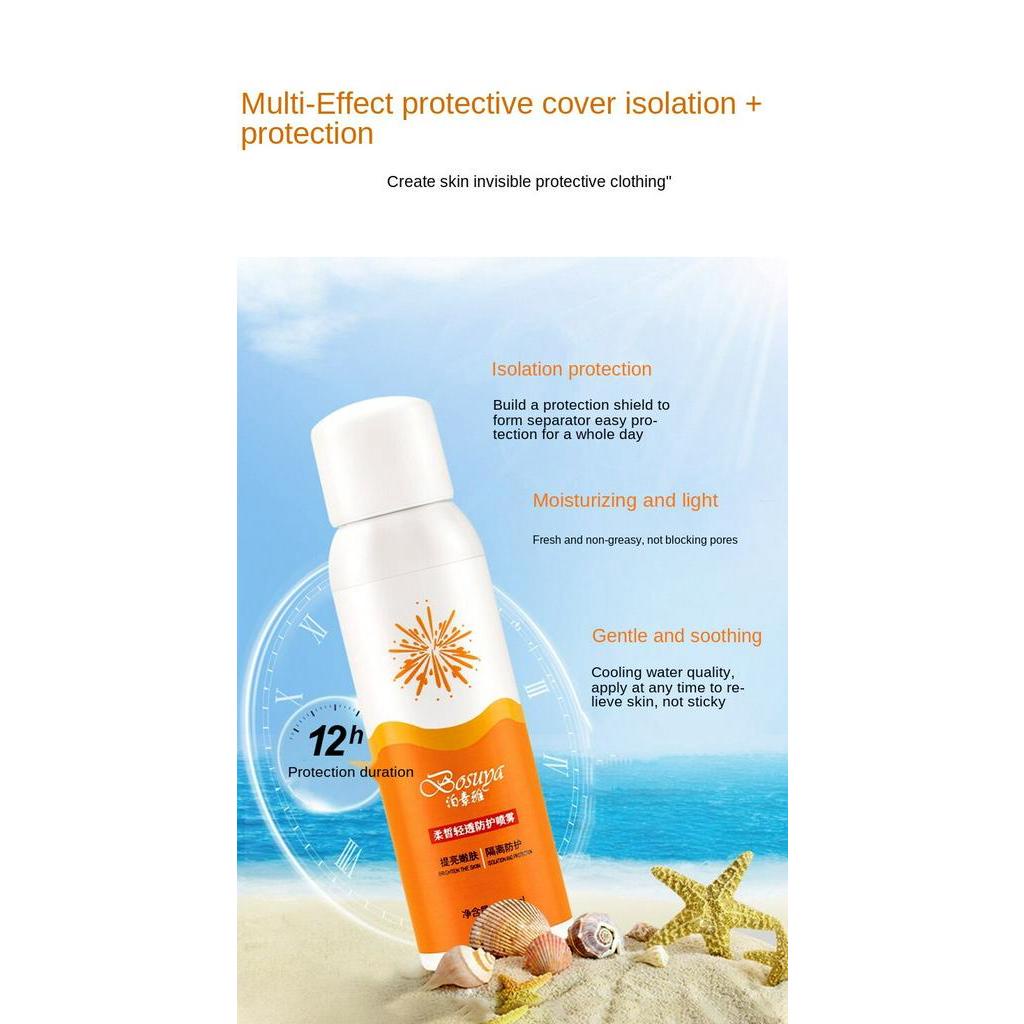 Chai xịt chống nắng dưỡng ẩm kháng nước chống mồ hôi Spf50 Plus