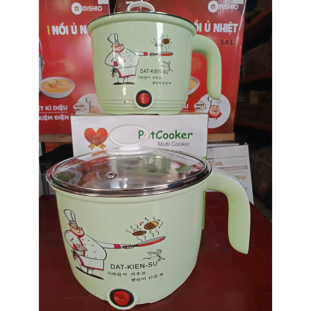 Nồi Nấu Đa Năng - Ca Nấu Mỳ Siêu Tốc Kèm Khay Hấp - Loại Tốt Bảo Hành 6 Tháng