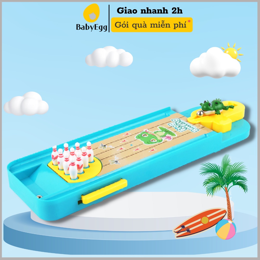 Ếch bắn bi bowling tương tác nhóm gia đình cho trẻ em bé trai bé gái đồ chơi trẻ em cho bé 3 4 5 6 7 8 tuổi Frog Bowling