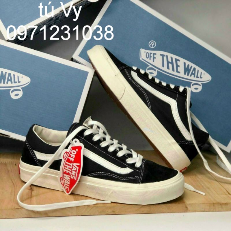 Giày Thể Thao VANS Đen Old vault fog nam nữ ,Giày Sneaker Van Lười Caro mới nhất,hót nhất