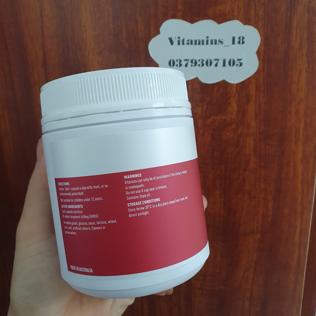 Vitamin E Healthy Care 200 viên Úc mẫu mới