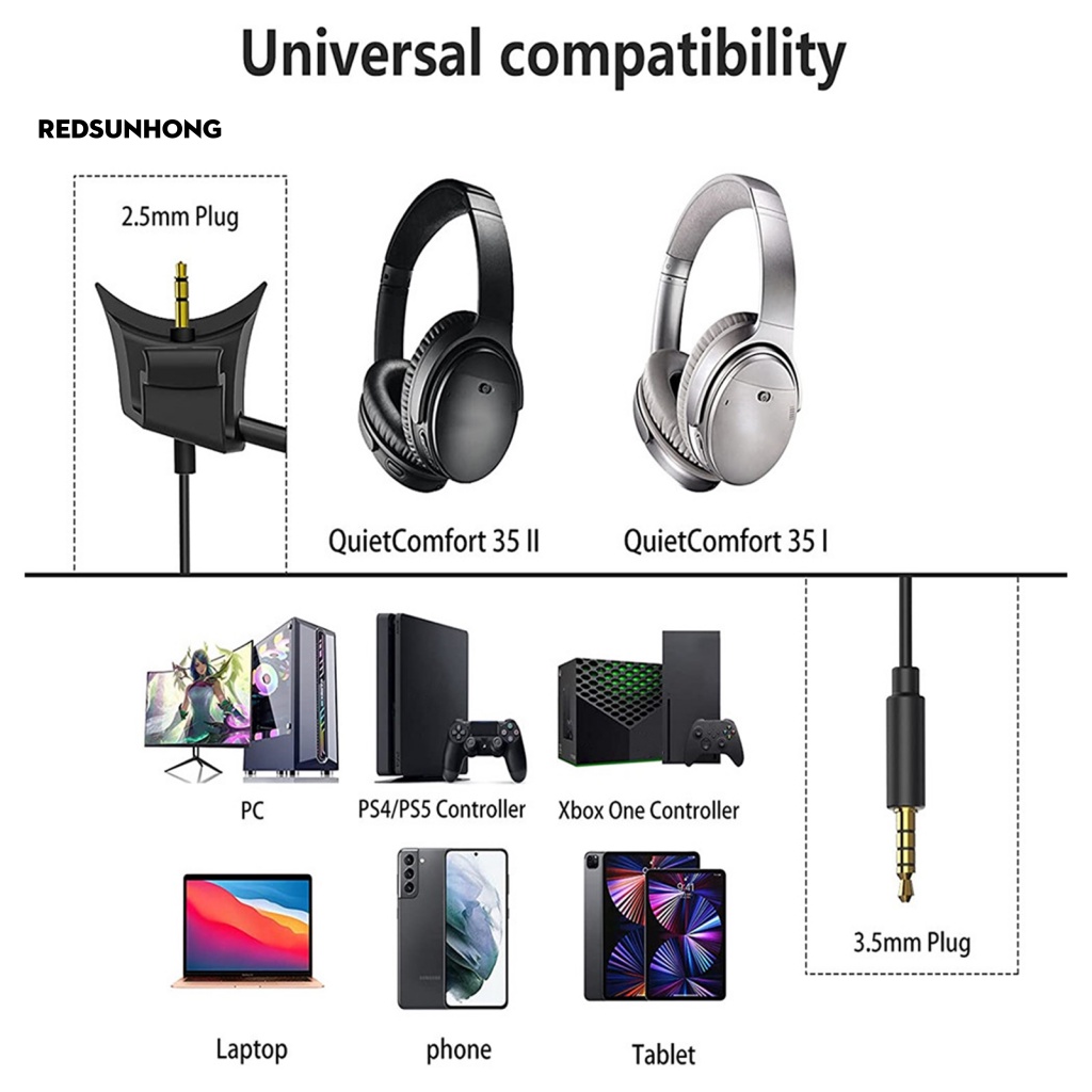 Dây Cáp Âm Thanh AUX Thay Thế Cho Tai Nghe 3.5mm