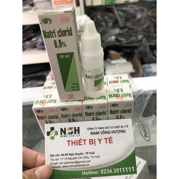 Nước muối sinh lý nhỏ mắt mũi vệ sinh mắt mũi Natri clorid 0.9% Pharmedic chai 10ml