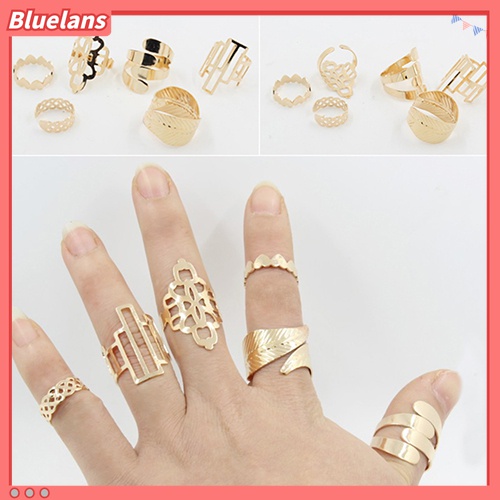 Set 6 nhẫn hợp kim nhiều kiểu dáng thời trang dành cho nữ